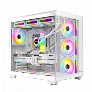 Кейс Huntkey S980 Aquiarium White 4x ARGB